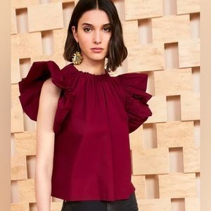 Ulla Johnson Leigh Top in Bordeaux